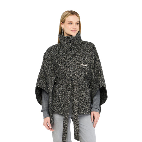 Liu Jo Poncho Poncho Donna a kimono con cintura UNI - Francavilla Moda